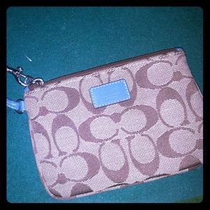 Authentic signature coach wristlet